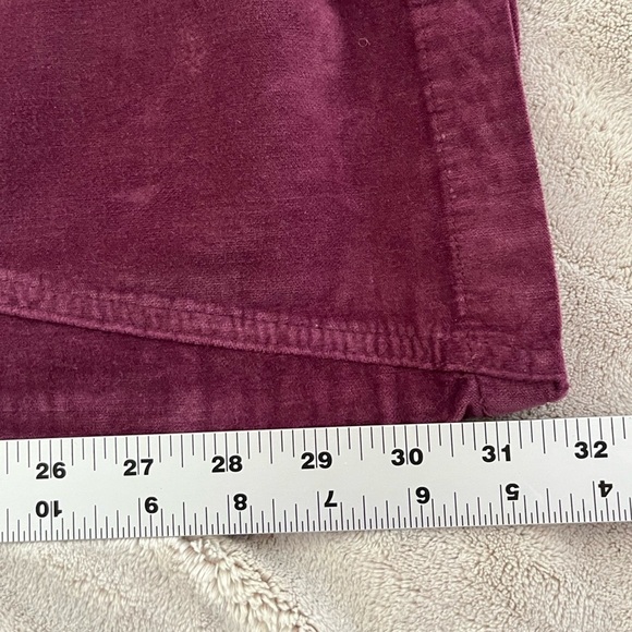 Free People Hit Back Slim Flare Pants Size 0 Button Fly Stretch Cords Velvet - Picture 15 of 15